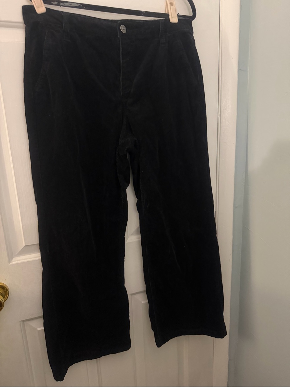 Style & Co. Women’s 14P Black Corduroy Straight Leg Pants Petite